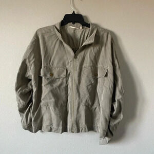 Soft Surroundings Light Olive Green Cinch Jacket Large